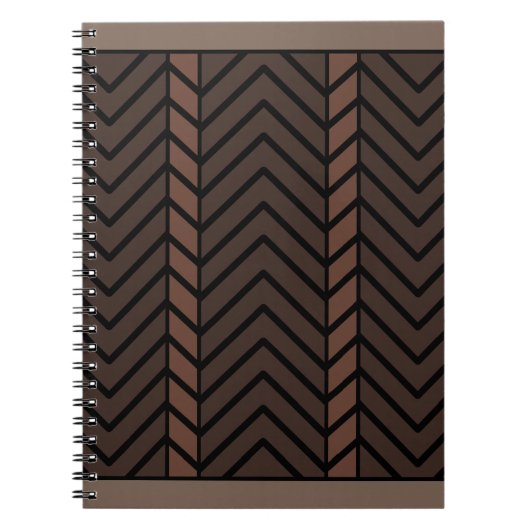 Chevron Pattern Brown Notitieboek (Voorkant)