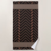 Chevron Pattern Brown Strandlaken (Voorkant)