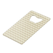 Chevron Pattern Creditkaart Flessenopener (Achterkant Gekanteld)