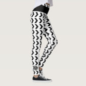 Chevron Pattern Cute Monogrammed White Black Leggings (Rechts)