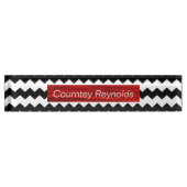 Chevron Pattern Elegant Stylish Desk Naamplaten. Naambordje (Voorkant)