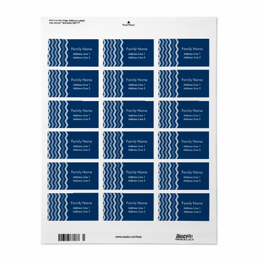 Chevron Pattern Etiket (Full Sheet)