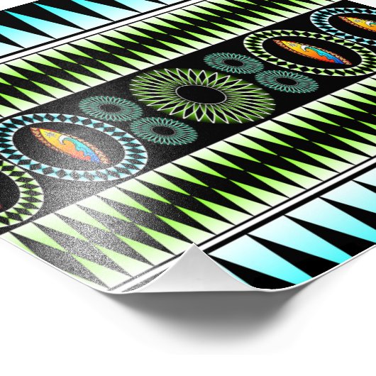 Chevron Pattern Foto Afdruk (Hoek)