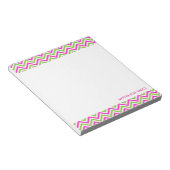 Chevron Pattern Gepersonaliseerd Memo Monogram Notitieblok (Schuin)