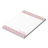 Chevron Pattern Gepersonaliseerd Memo Monogram Notitieblok (Linkerzijde)