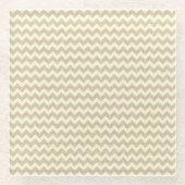 Chevron Pattern Glazen Onderzetter (Voorkant)