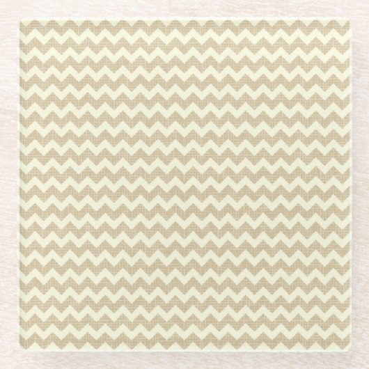Chevron Pattern Glazen Onderzetter (Voorkant)