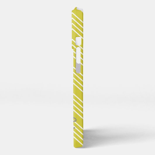 Chevron Pattern - Gray funky Script Name iPhone Hoesje (Linkerkant)