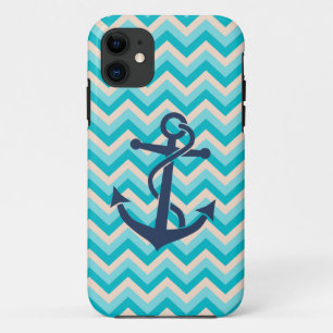 Chevron Pattern met Anchor iPhone 11 Hoesje