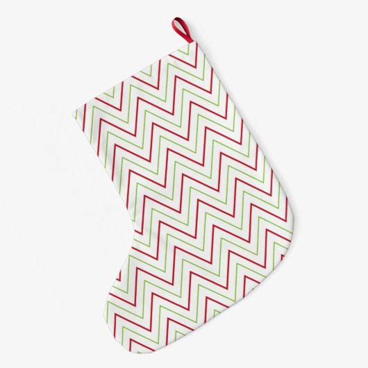 Chevron Pattern Monogram kerstaking Grote Kerstsok (Achterkant (Hangend))