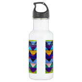 Chevron Pattern on Wood Texture #2 Waterfles (Achterkant)