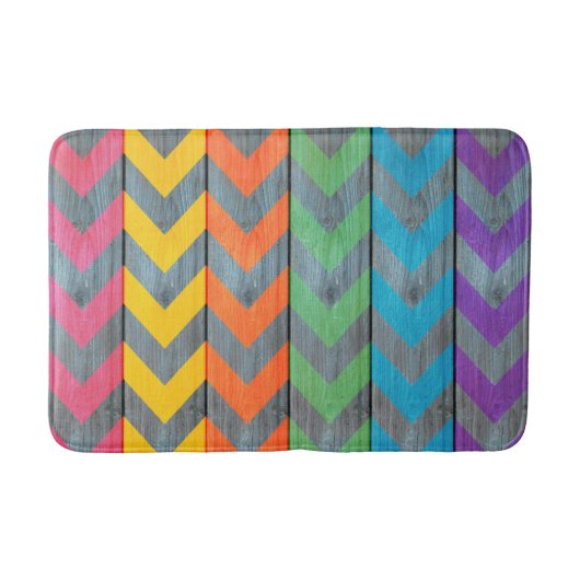 Chevron Pattern on Wood Texture by Shirley Taylor Badmat (Voorkant)