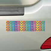 Chevron Pattern on Wood Texture by Shirley Taylor Bumpersticker (Op auto)