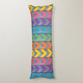 Chevron Pattern on Wood Texture by Shirley Taylor Lichaamskussen (Achterkant (Verticaal))