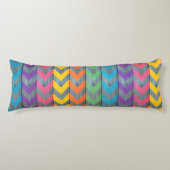 Chevron Pattern on Wood Texture by Shirley Taylor Lichaamskussen (Voorkant)