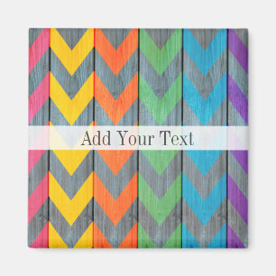 Chevron Pattern on Wood Texture by Shirley Taylor Magneet