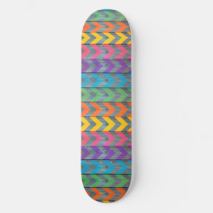 Chevron Pattern on Wood Texture by Shirley Taylor Persoonlijk Skateboard