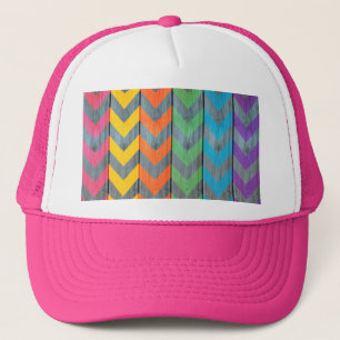 Chevron Pattern on Wood Texture by Shirley Taylor Trucker Pet