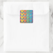 Chevron Pattern on Wood Texture by Shirley Taylor Vierkante Sticker (Tas)