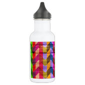 Chevron Pattern on Wood Texture Waterfles (Links)