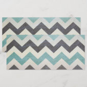 Chevron Pattern op metaal textuur door Shirley Tay (Voorkant / Achterkant)