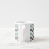 Chevron Pattern op metaal textuur door Shirley Tay Espresso Kop (Achterkant)