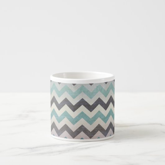 Chevron Pattern op metaal textuur door Shirley Tay Espresso Kop (Voorkant)
