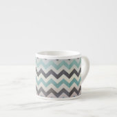 Chevron Pattern op metaal textuur door Shirley Tay Espresso Kop (Voorkant rechts)
