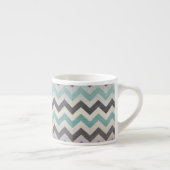 Chevron Pattern op metaal textuur door Shirley Tay Espresso Kop (Rechts)