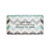 Chevron Pattern op metaal textuur door Shirley Tay Etiket (Voorkant)