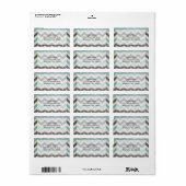 Chevron Pattern op metaal textuur door Shirley Tay Etiket (Full Sheet)