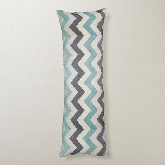 Chevron Pattern op metaal textuur door Shirley Tay Lichaamskussen (Achterkant (Verticaal))