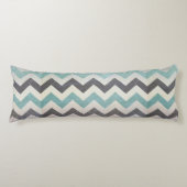 Chevron Pattern op metaal textuur door Shirley Tay Lichaamskussen (Voorkant)