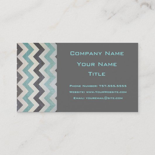 Chevron Pattern over Metal Texture van Shirley Tay Visitekaartje (Achterkant)