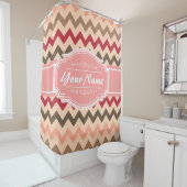 Chevron Pattern Persoonlijk Shower Curtain #10 Douchegordijn (In situ)