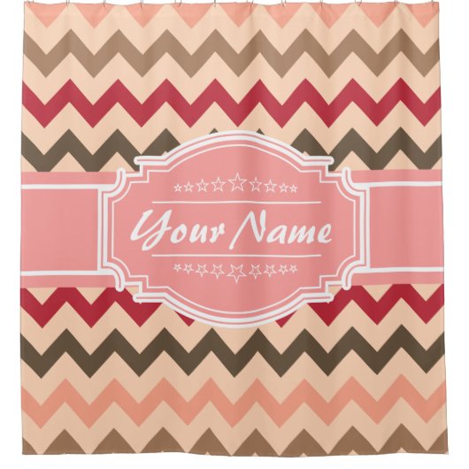 Chevron Pattern Persoonlijk Shower Curtain #10 Douchegordijn (Voorkant)