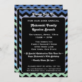 Chevron Pattern Reünie, Evenement of Uitnodiging v (Voorkant / Achterkant)