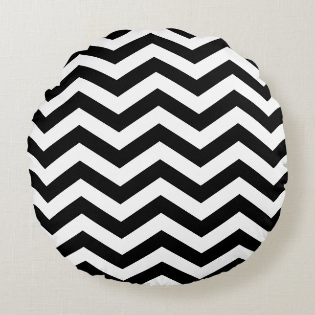Chevron Pattern Rond Kussen (Voorkant)