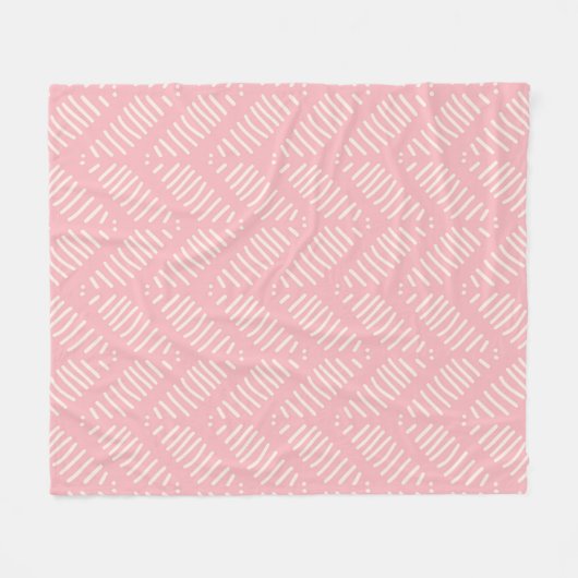 Chevron Pattern Roze Patroon Fleece Deken (Voorkant (Horizontaal))