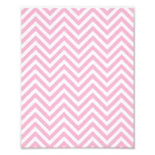 Chevron Pattern roze White ZigZag voor haar Foto Afdruk
