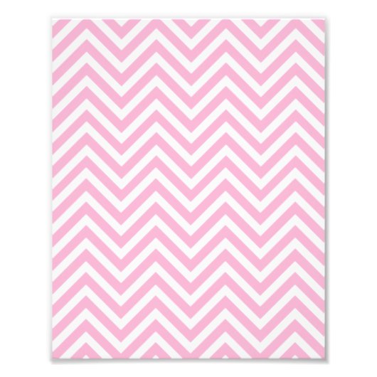 Chevron Pattern roze White ZigZag voor haar Foto Afdruk (Voorkant)