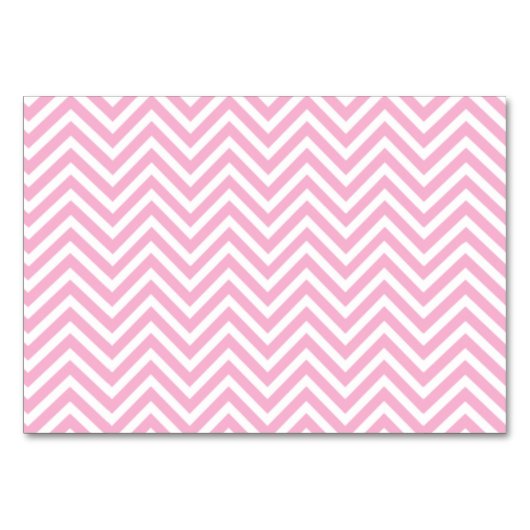 Chevron Pattern Roze Witte ZigZag  Retro Kaart (Voorkant)