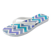 Chevron Pattern Shades of Blue Teenslippers (Schuin)