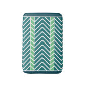 Chevron Pattern Teal Badmat (Voorkant Verticaal)