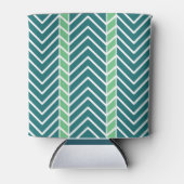 Chevron Pattern Teal Blikjeskoeler (Voorkant)