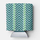 Chevron Pattern Teal Blikjeskoeler (Achterkant)