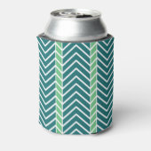 Chevron Pattern Teal Blikjeskoeler (Blikje Achterkant)