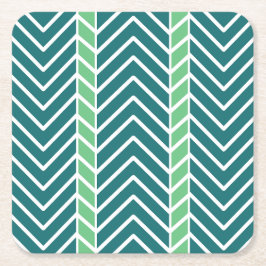 Chevron Pattern Teal Kartonnen Onderzetters