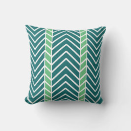 Chevron Pattern Teal Kussen