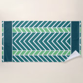 Chevron Pattern Teal Strandlaken (Voorkant)